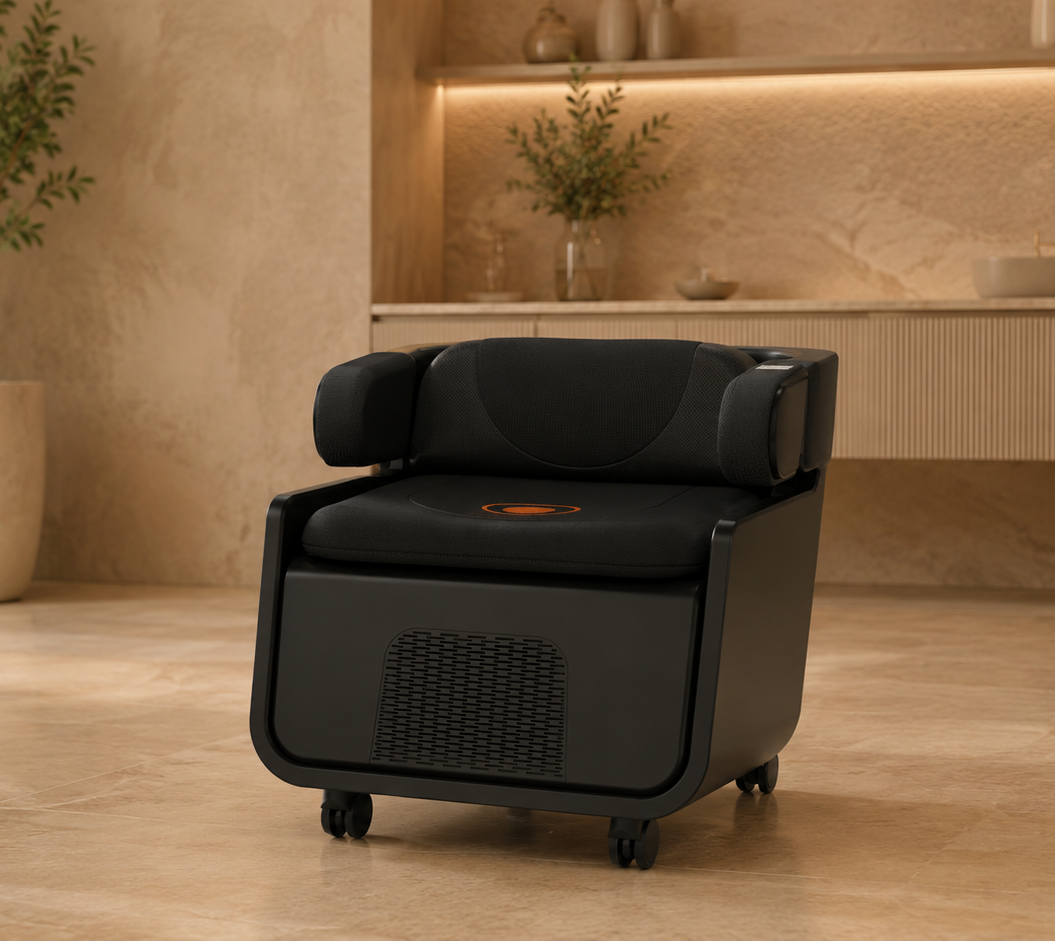 Magic Chair in a luxurious beige studio copy